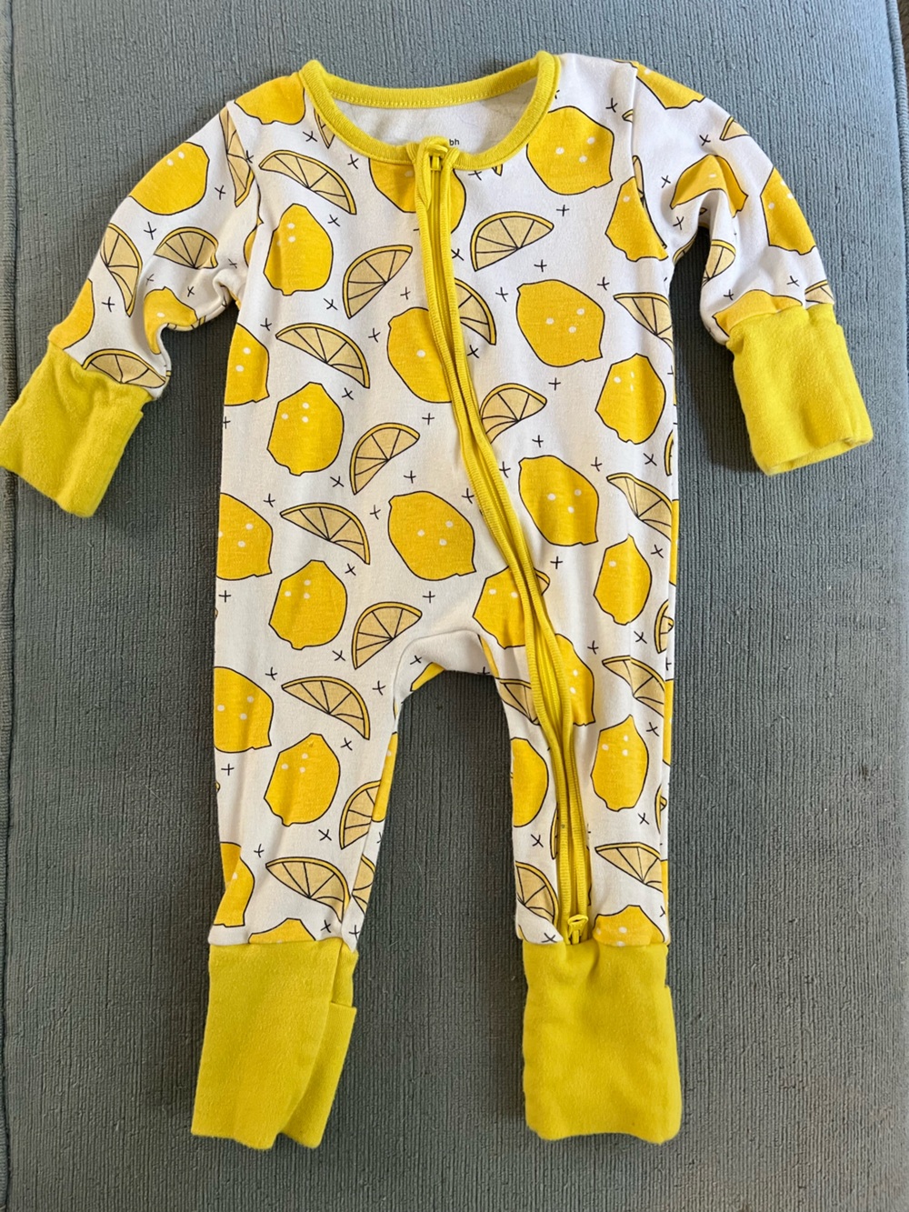 Little Leanbh Lemon Print Kids One-Piece Romper 0-3 months